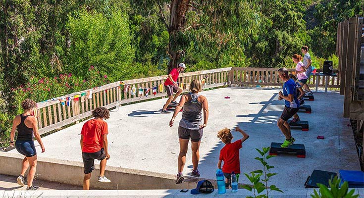 animation fitness au camping Sole di Sari