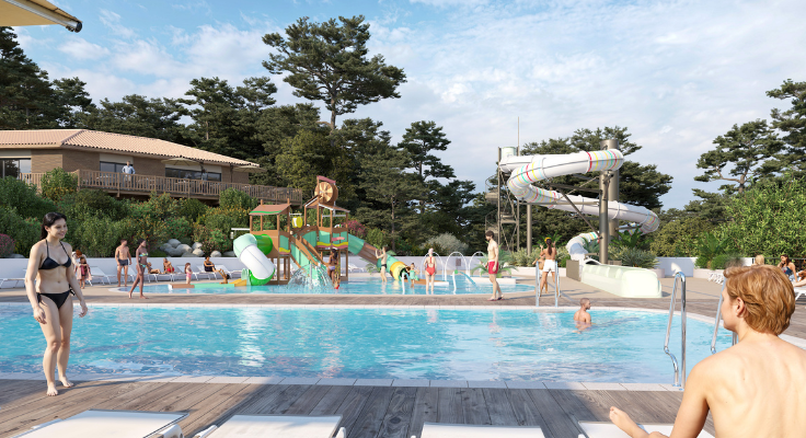 nouvel espace aquatique avec toboggan